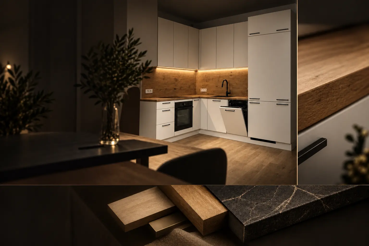 MAKSTER ATELIER kitchen in white and oak